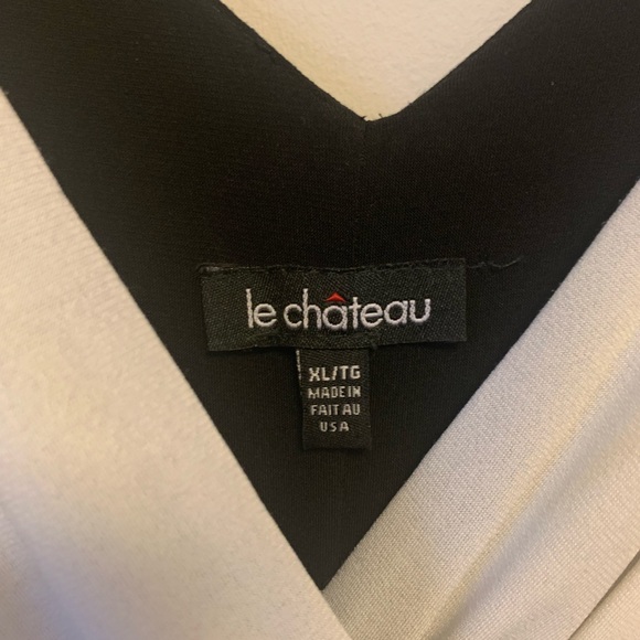 Black and White Drape Cocktail / Evening Dress - Picture 2 of 4